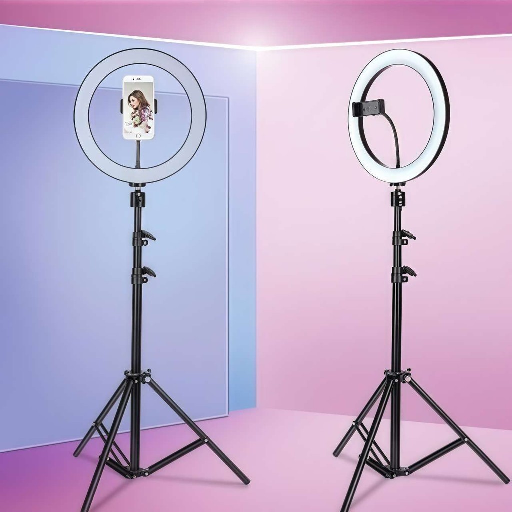 Ring Light Iluminador 8/10/12/18 Polegadas Com Tripé De 2.10 Metro