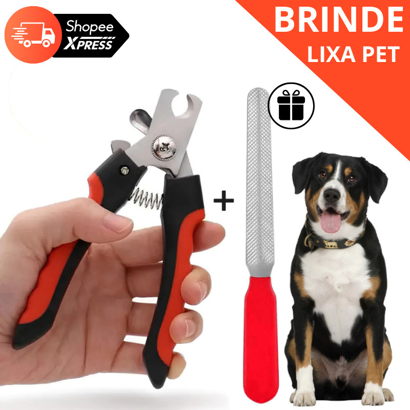 Tesoura Cortador de Unhas Pet Profissional Cães Gatos Porte Médio e Grande