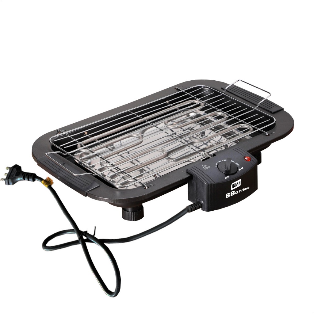 Churrasqueira Elétrica Portátil Sem Fumaça Gourmet Inox 1800W 2000w INMA Grelha Caminhoneiro