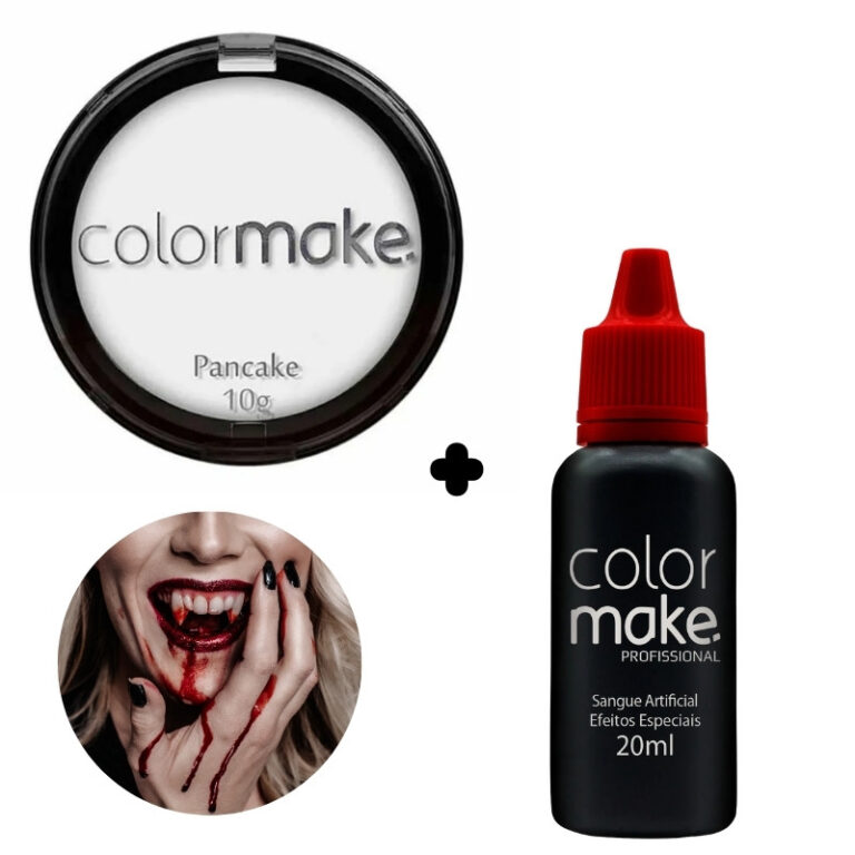 Kit Sangue Artificial + Pancake Branco Colormake M