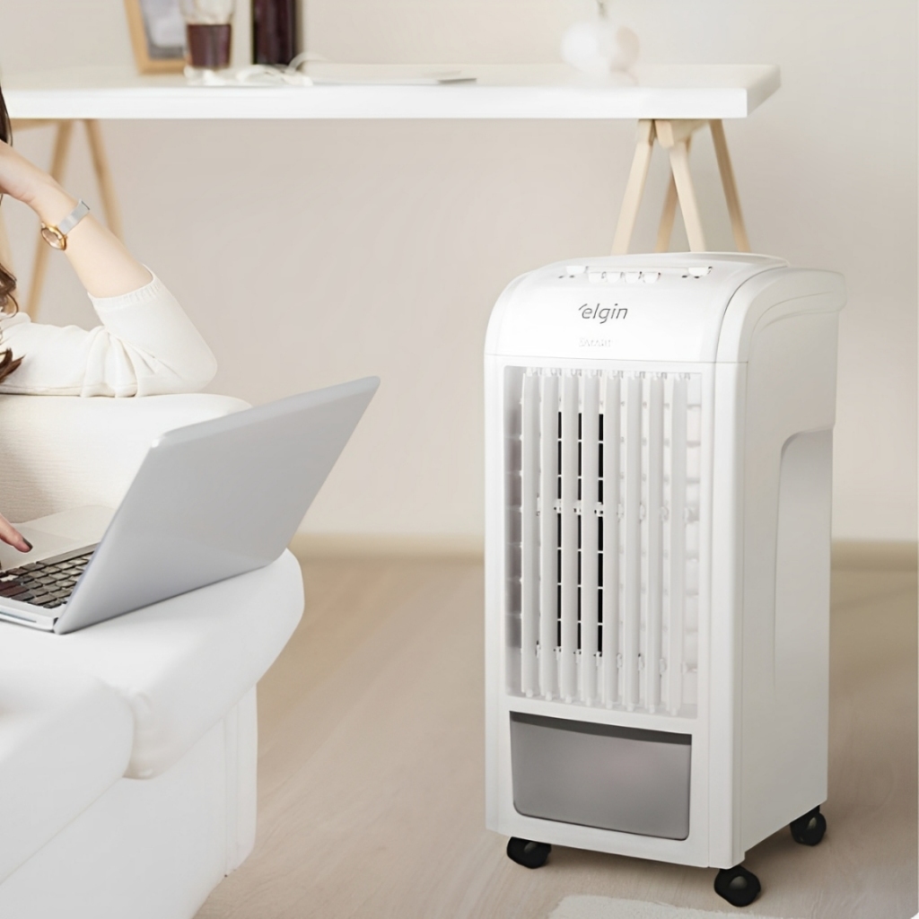 Climatizador de Ar Frio Portátil Elgin Torre 3,5L Climatizador Portátil 110V ou 220V Elgin
