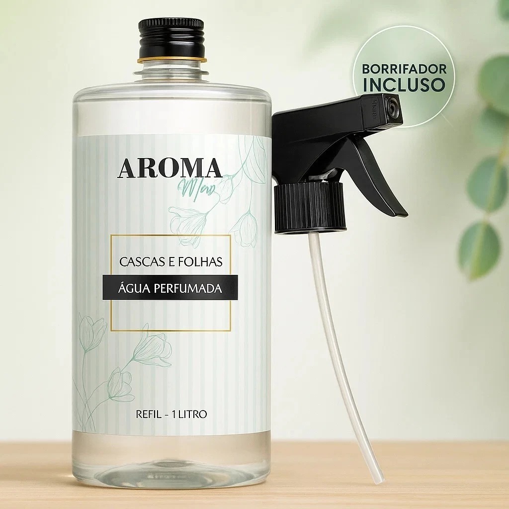 Água Perfumada Aromatizador Aroma Cascas E Folhas 1 Litro Roupas Presentes Não Agride O Tecido