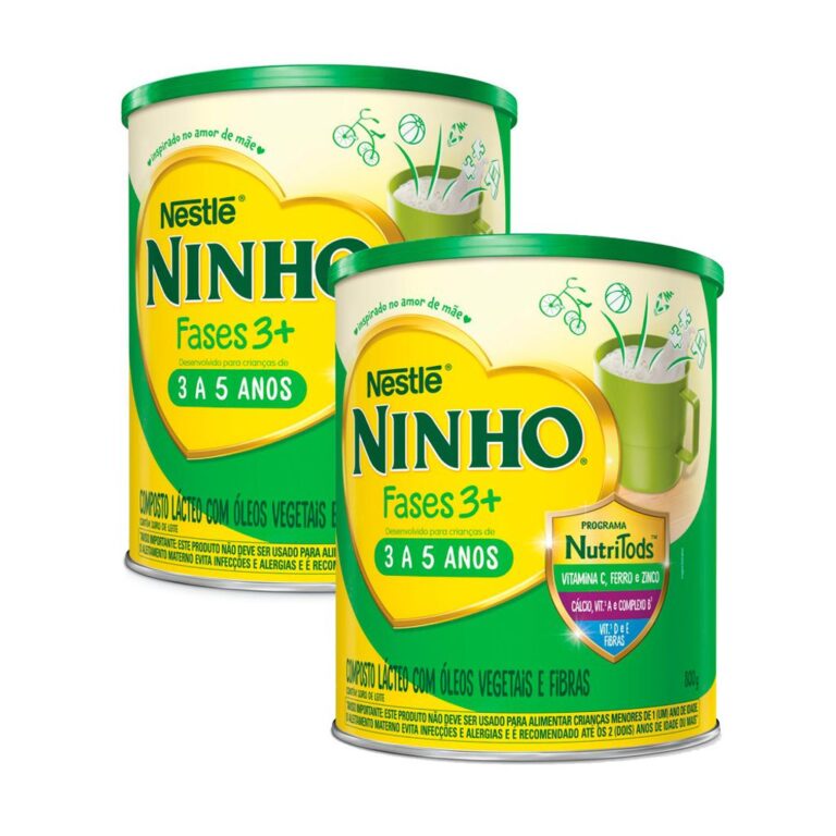 Kit 2 Ninho 3+ Fases Composto Lácteo 800g