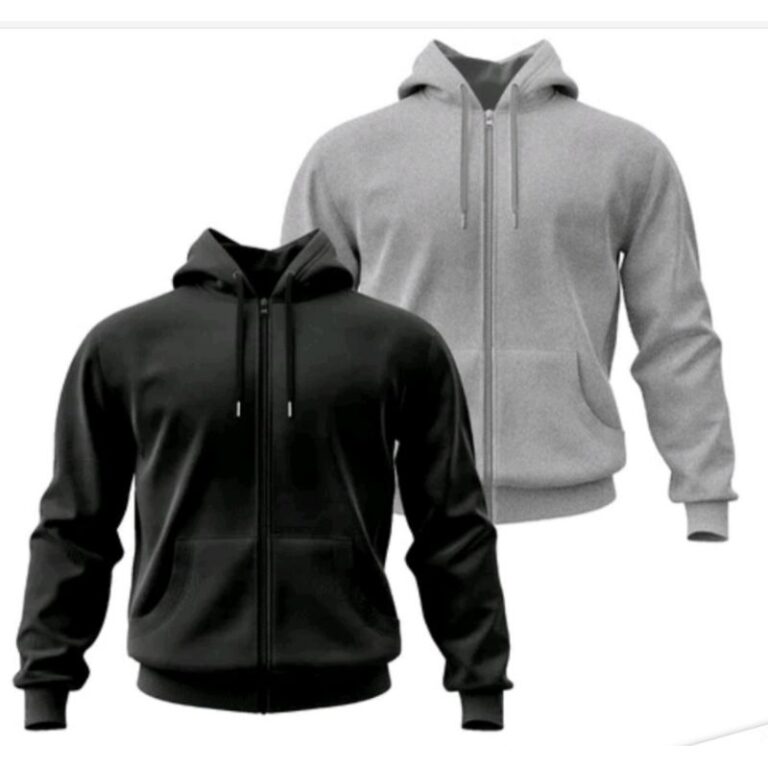 Kit 2 Moletons Masculinos Casaco Com Zíper e Capu