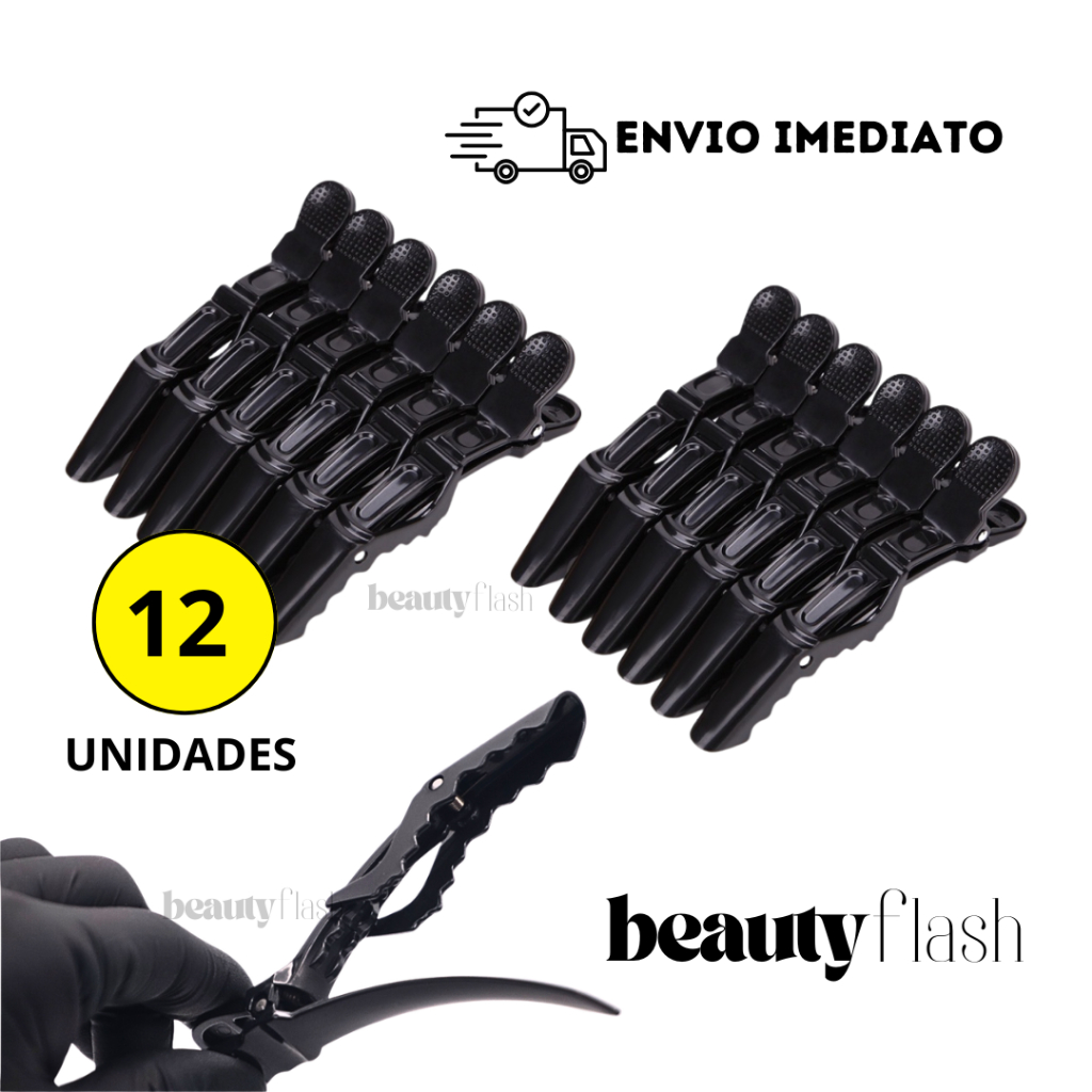 Presilha Jacaré Crocodilo para Cabelo Cabelereiro Cores Sortidas