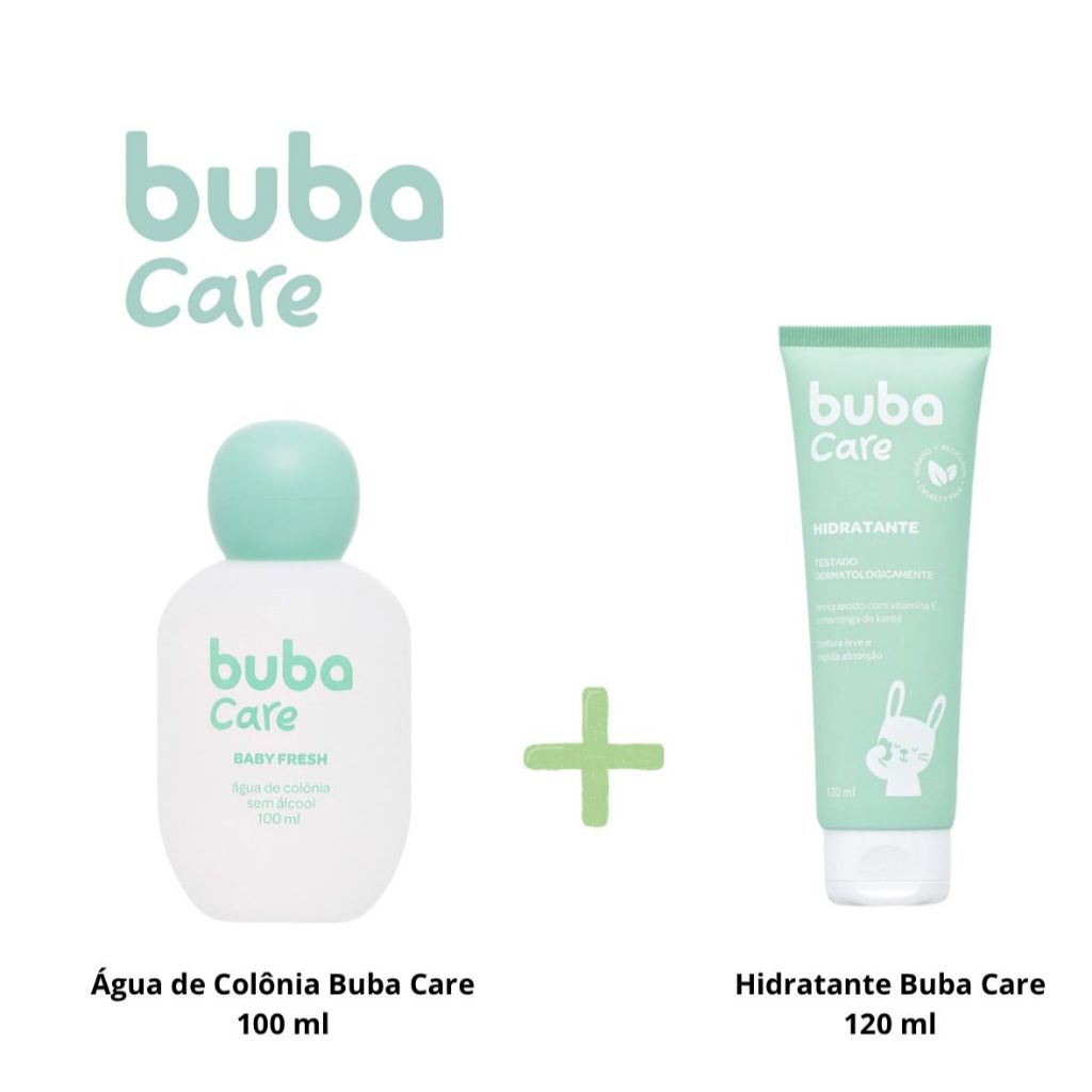 Kit Buba Care Baby Fresh  Colônia Sem Álcool 100ml + Hidratante 120ml | Cuidados Diários para Bebê