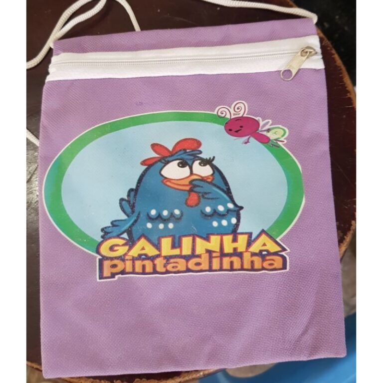 Bolsa infantil galinha pintadinha lilas