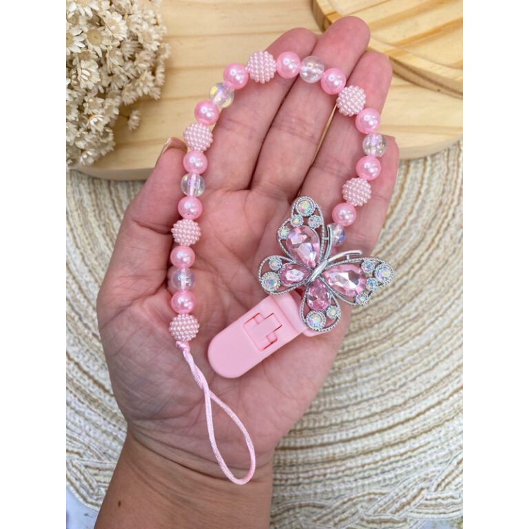 Prendedor de chupeta personalizado com nome menino