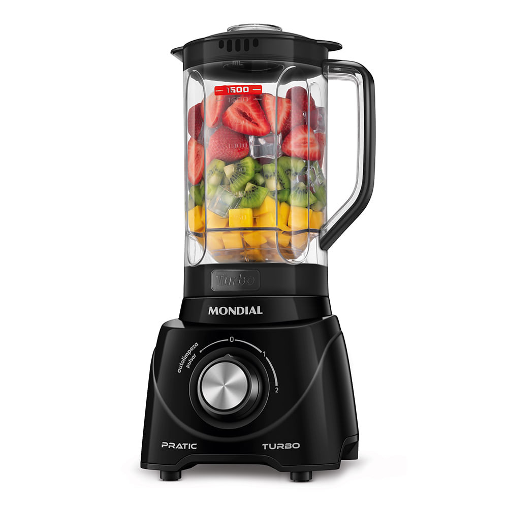 Liquidificador Pratic Turbo Mondial Preto 550W L-98-B