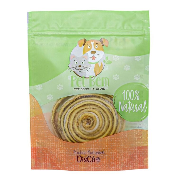 Discão Pele Bovina Mordedor Natural para Cães 1 