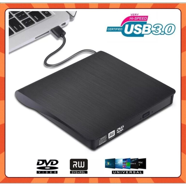 Leitor e Gravador de CD/DVD Externo Portátil Slim