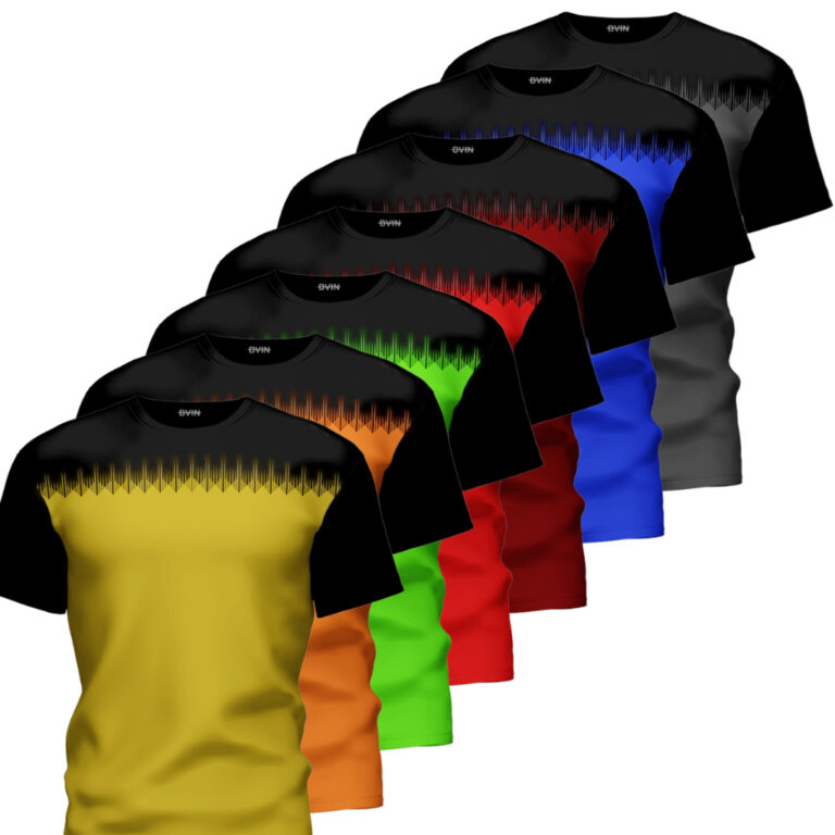 KIT 7 Camisas Camisetas Masculina Slim Fit P/Acade