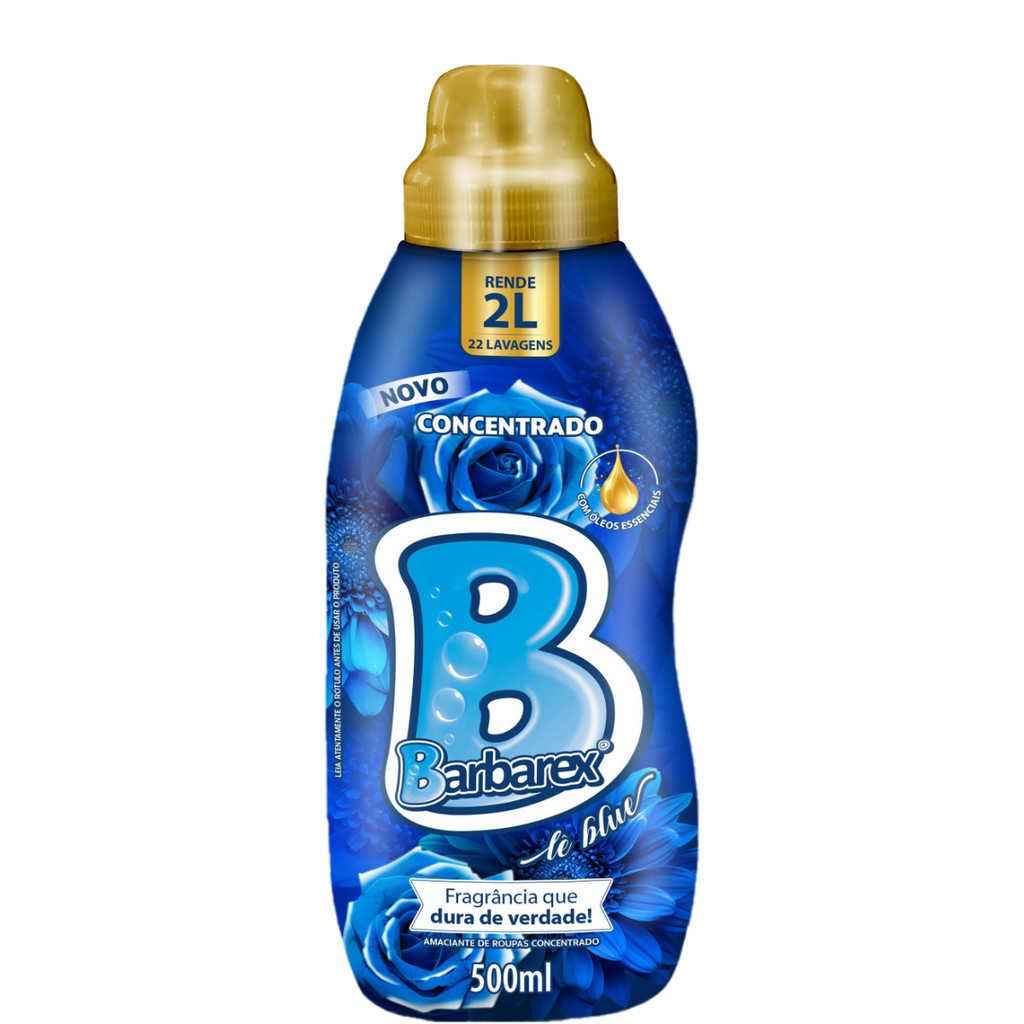 Amaciante Roupas Concentrado Perfumad Lê Blue Barbarex 500ml
