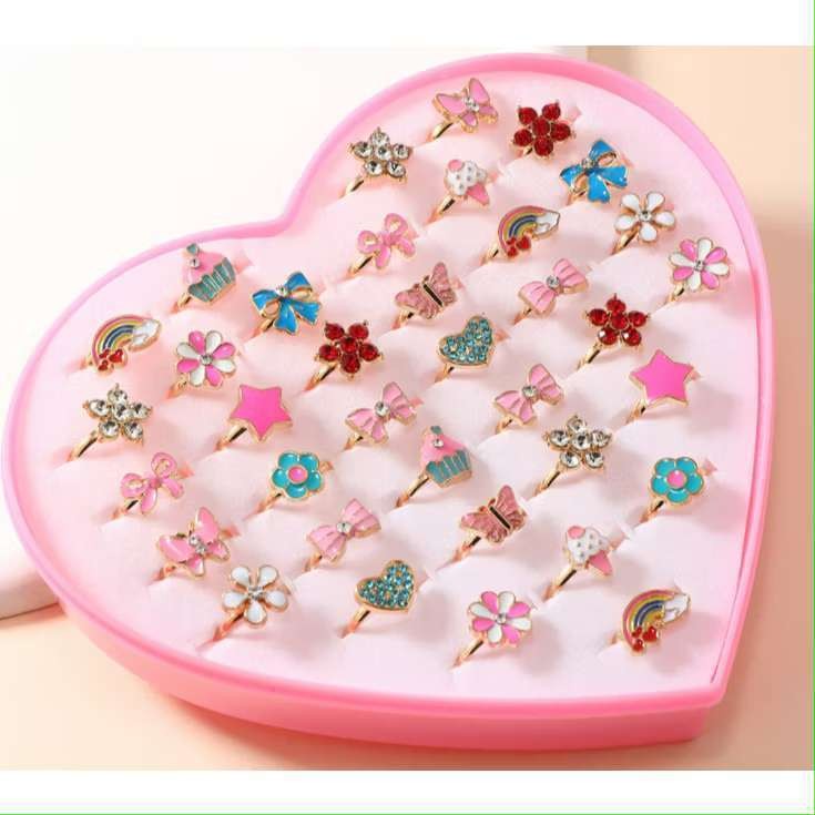 KIT6-36  Anéis infantis de desenho animado, anéi