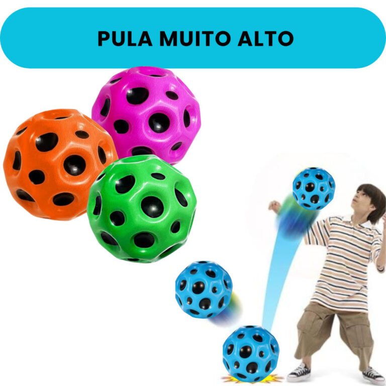 Kit 1/2/3/4 BOLINHA LUNAR Espacial De Borracha For