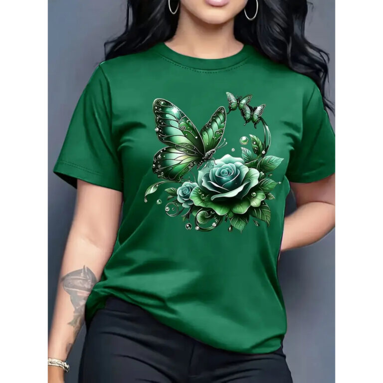 CAMISETA FEMININA ALGODÃO PREMIUM CASUAL E ELEGAN