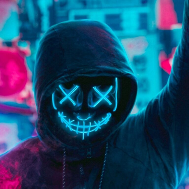 Mascara Led Neon Carnaval Cosplay Fantasia Masculi