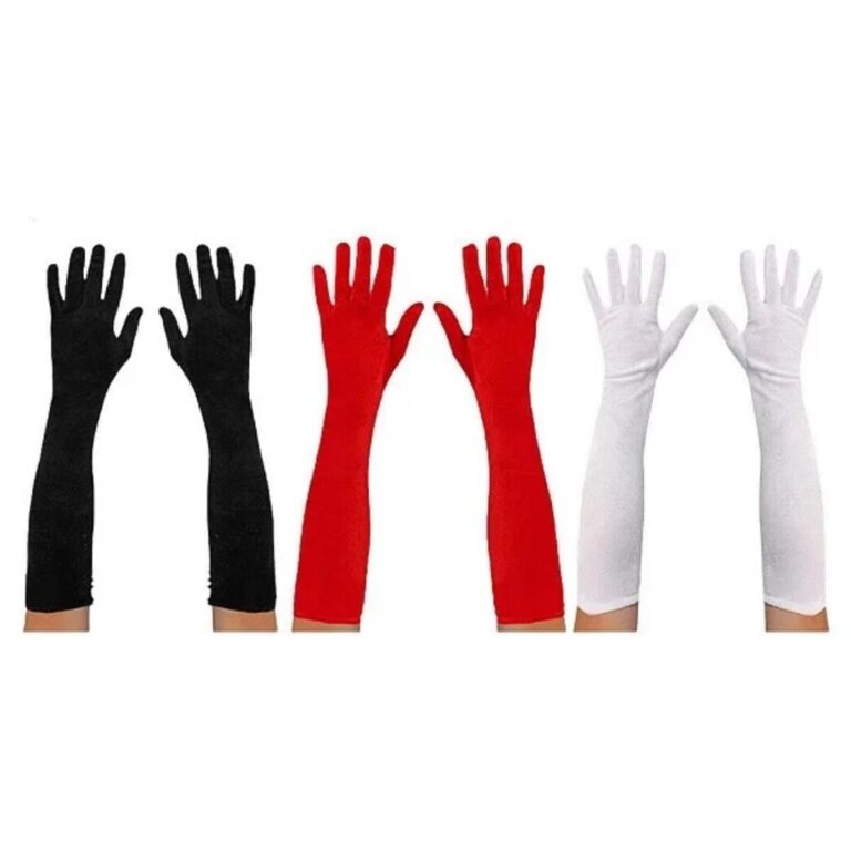 Luva Extra Longa Festa Casamento Fantasia Retro 60