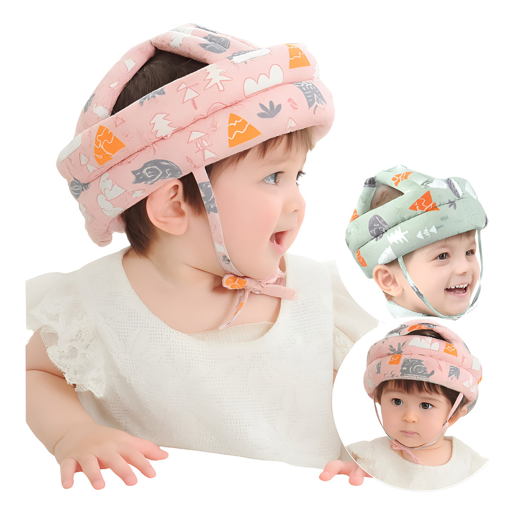 Capacete Segurança Bebê Proteção Cabeça Infantil Engatinhar Primeiros Passos Anticolisão Ajustável A