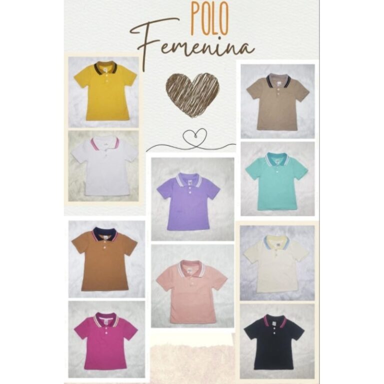 POLO FEMININA CAMISETA INFANTIL BLUSA JUVENIL BEB