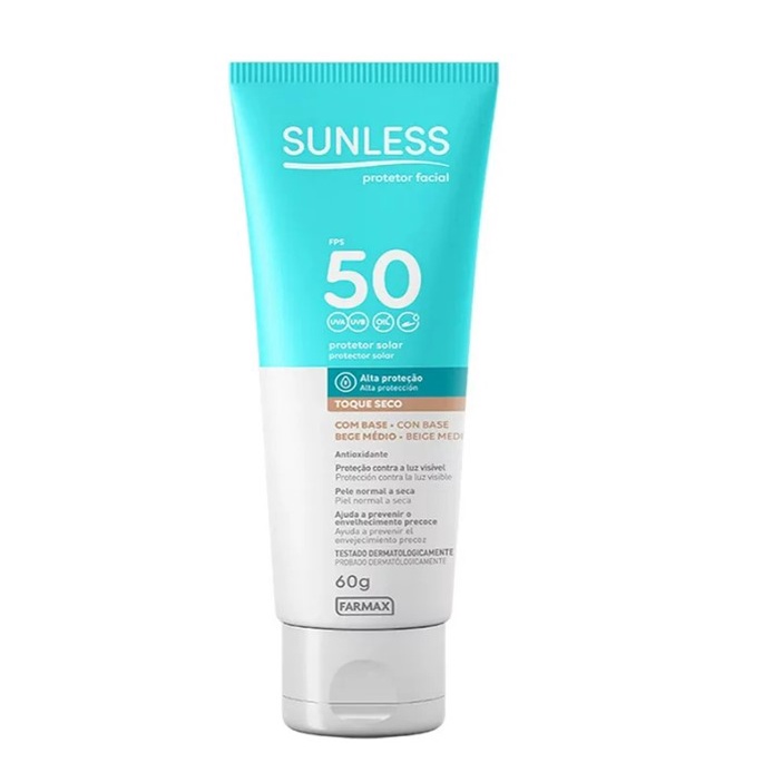 Protetor Solar Facial Sunless Fps50 Base Bege Medi