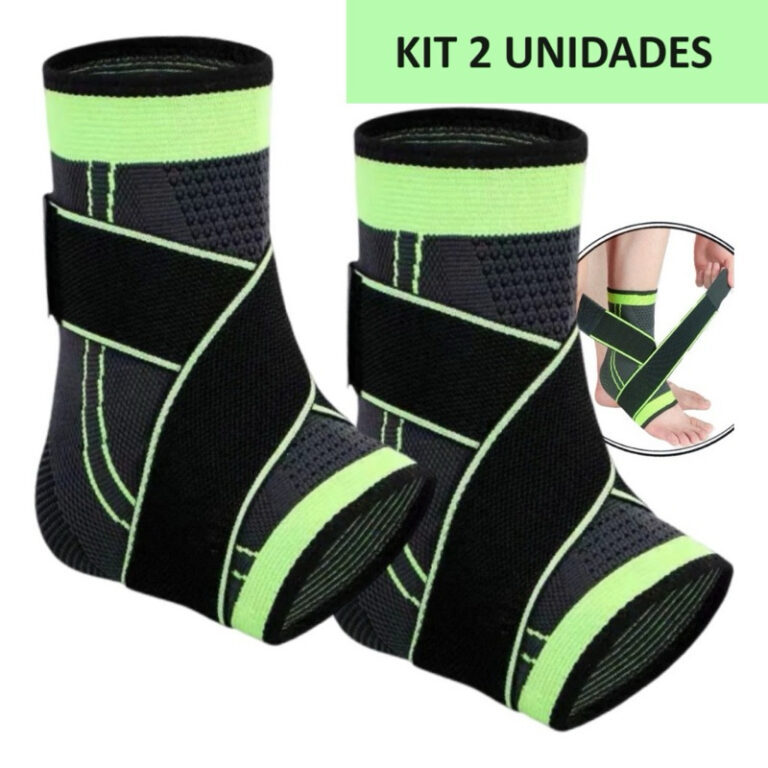 Kit 2 Tornozeleiras Ortopédica Compressão Estabi