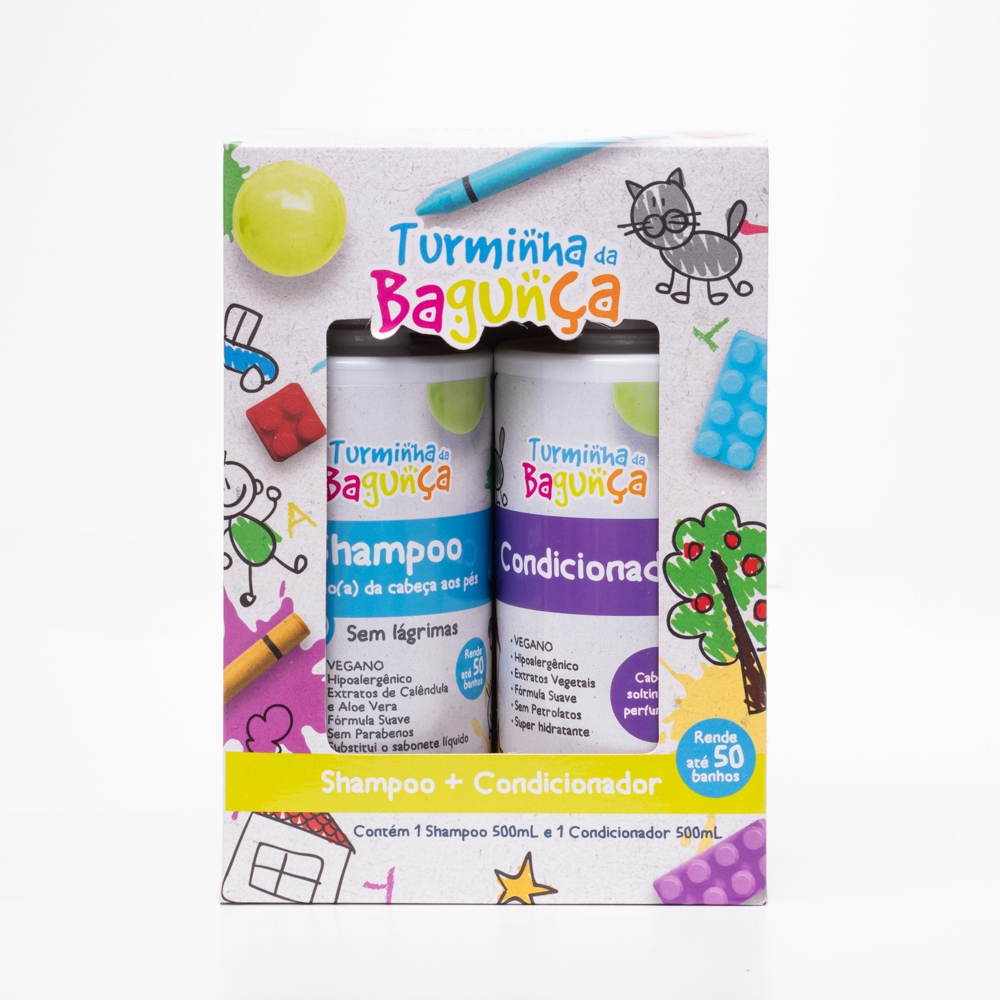 Kit Infantil Shampoo + Condicionador TURMINHA DA BAGUNÇA 500 ml