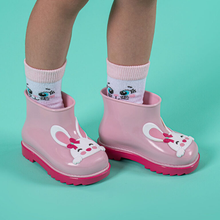 Galocha Infantil Splash Kidy Baby Coelha Rosa