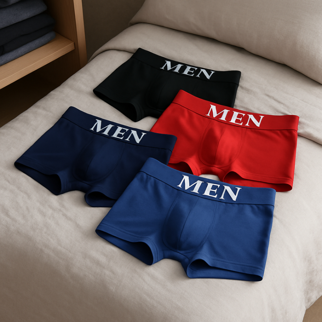 Kit Cuecas Boxer Masculina Adulto de Microfibra Premium