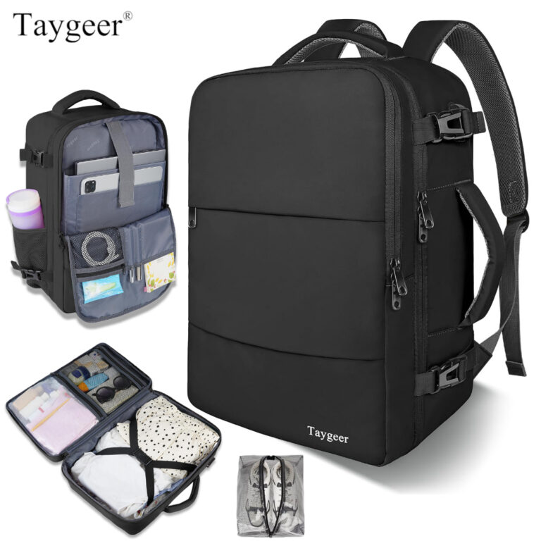 Mochila de Viagem Taygeer 15.6, Antifurto, Imperme