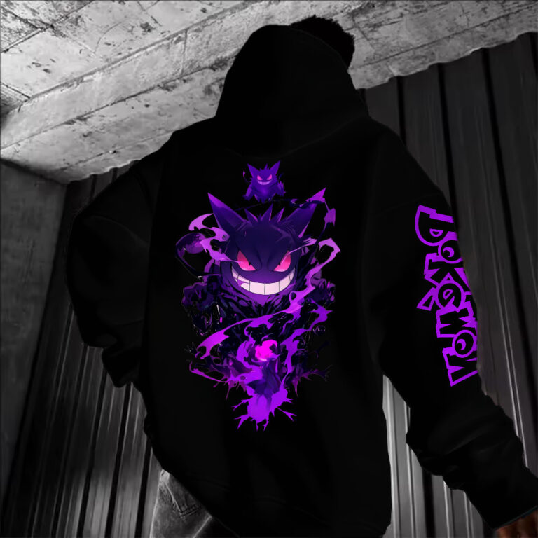 Blusa Moletom Canguru gengar fantasma pokemon Femi