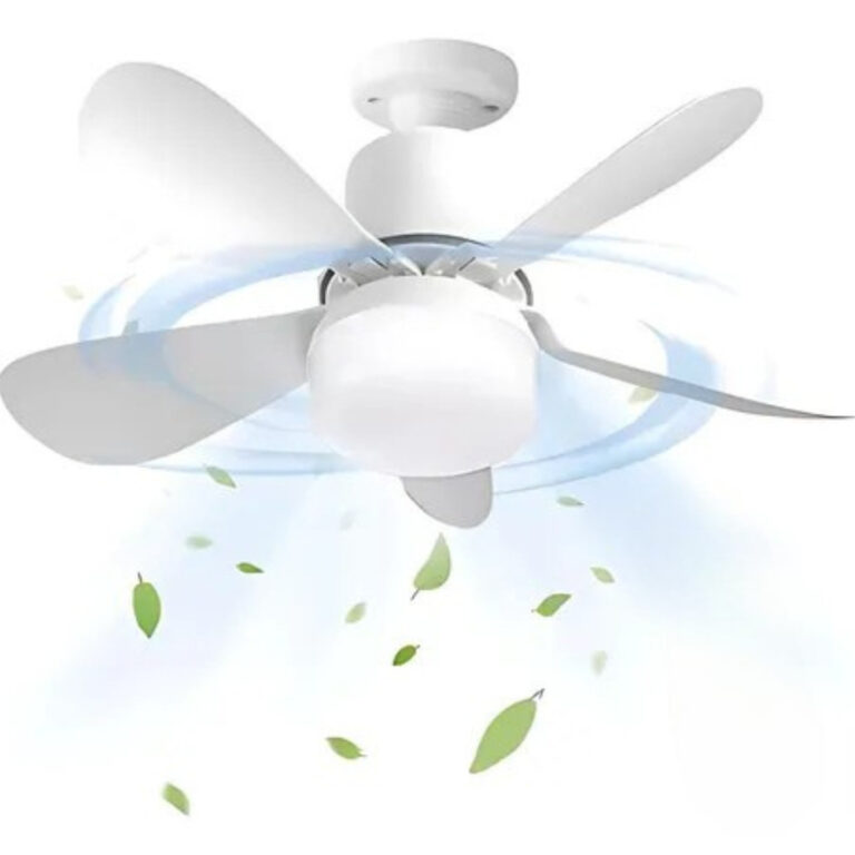 Ventilador de Teto Silencioso LED 3 Cores Bulbo 80