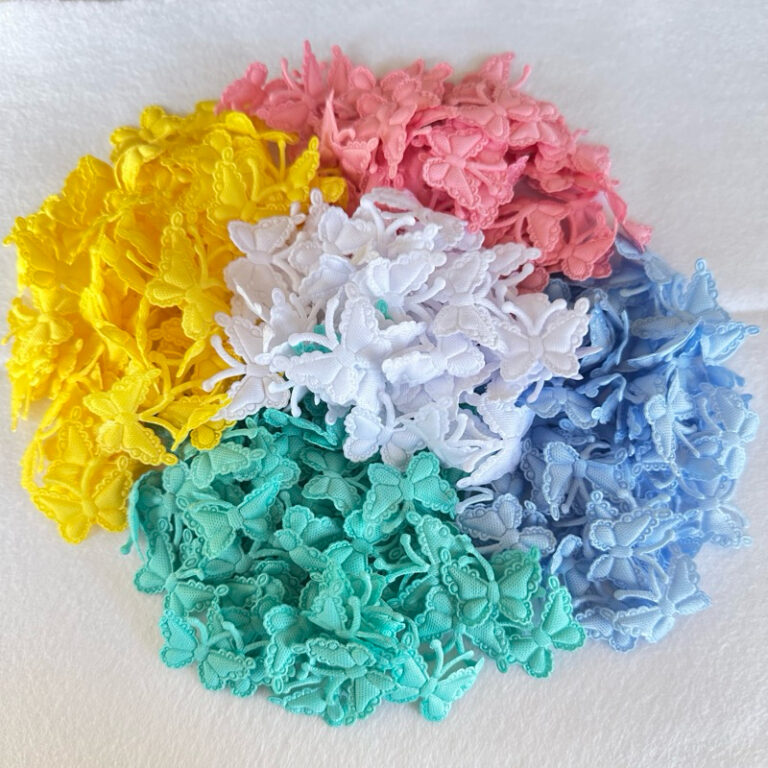 200/100/50 un Borboletas Prensadas em Tevido p Art