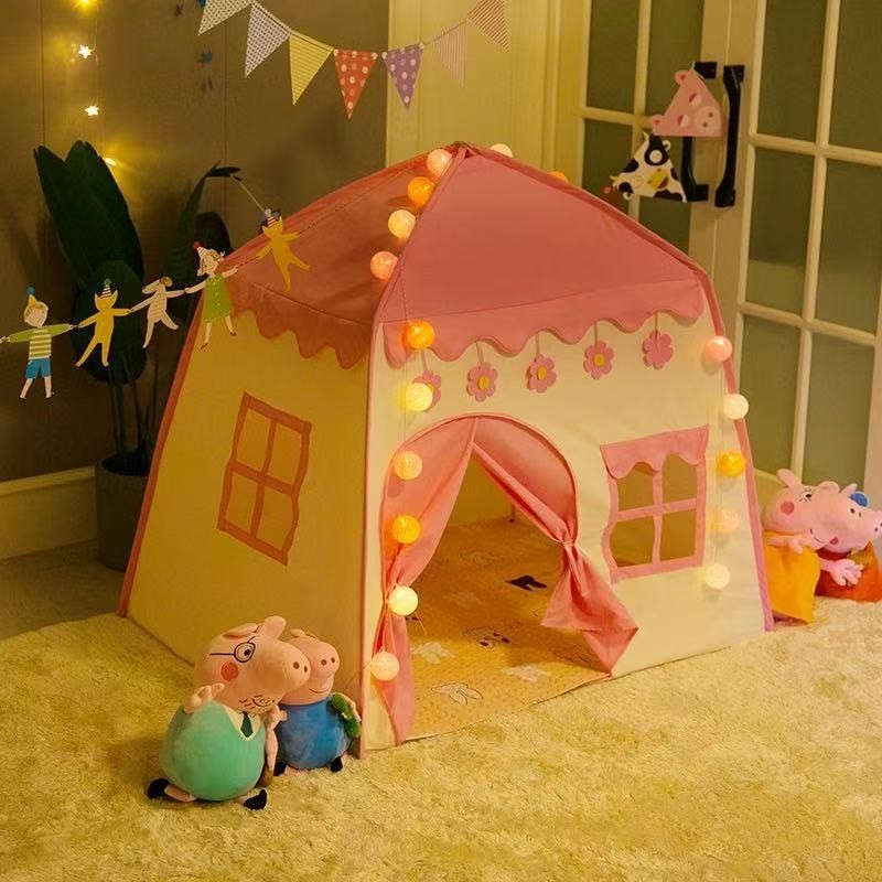 Barraca Infantil Rosa Flor/ Estrela/ Lua Grande 1.3M Menina Princesa Criança Azul Estrela Menor Preç