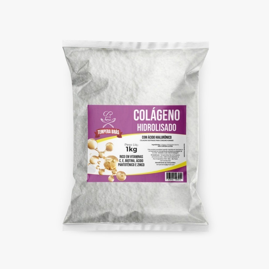 COLÁGENO HIDROLISADO 250g com ácido Hialurônico Linha Premium 250g Tipo 1 – Premium Top
