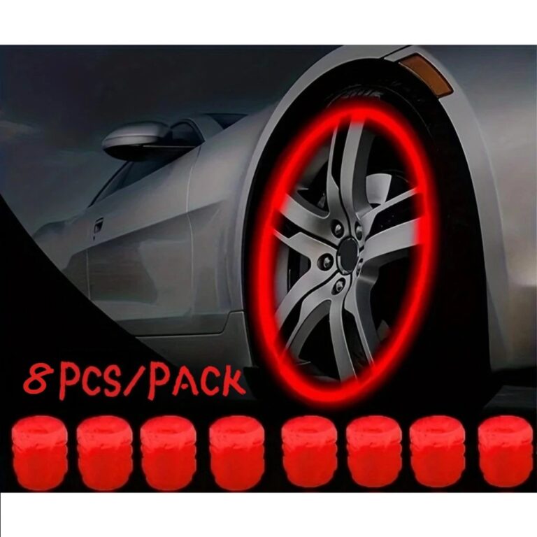 Kit 8 Tampa De Válvula De Pneu Fluorescente Lumin
