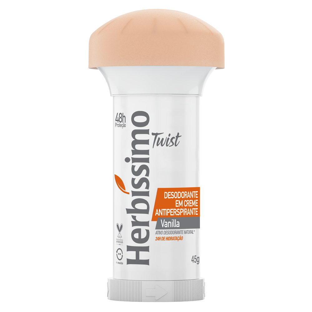 Desodorante Twist Antitranspirante Vanilla Herbissimo 45g