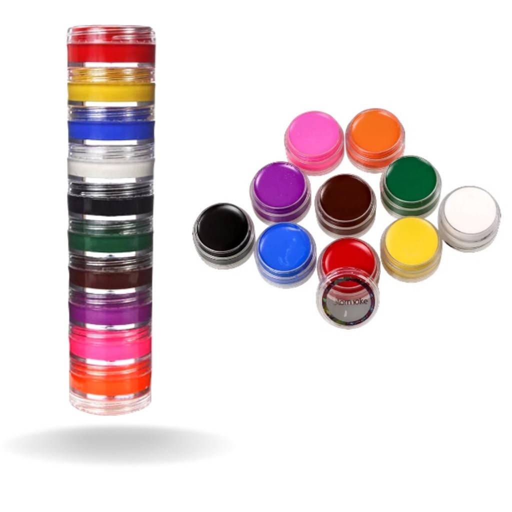 Tinta 10 Cores Colormake Cremosa Maquiagem Artística.
