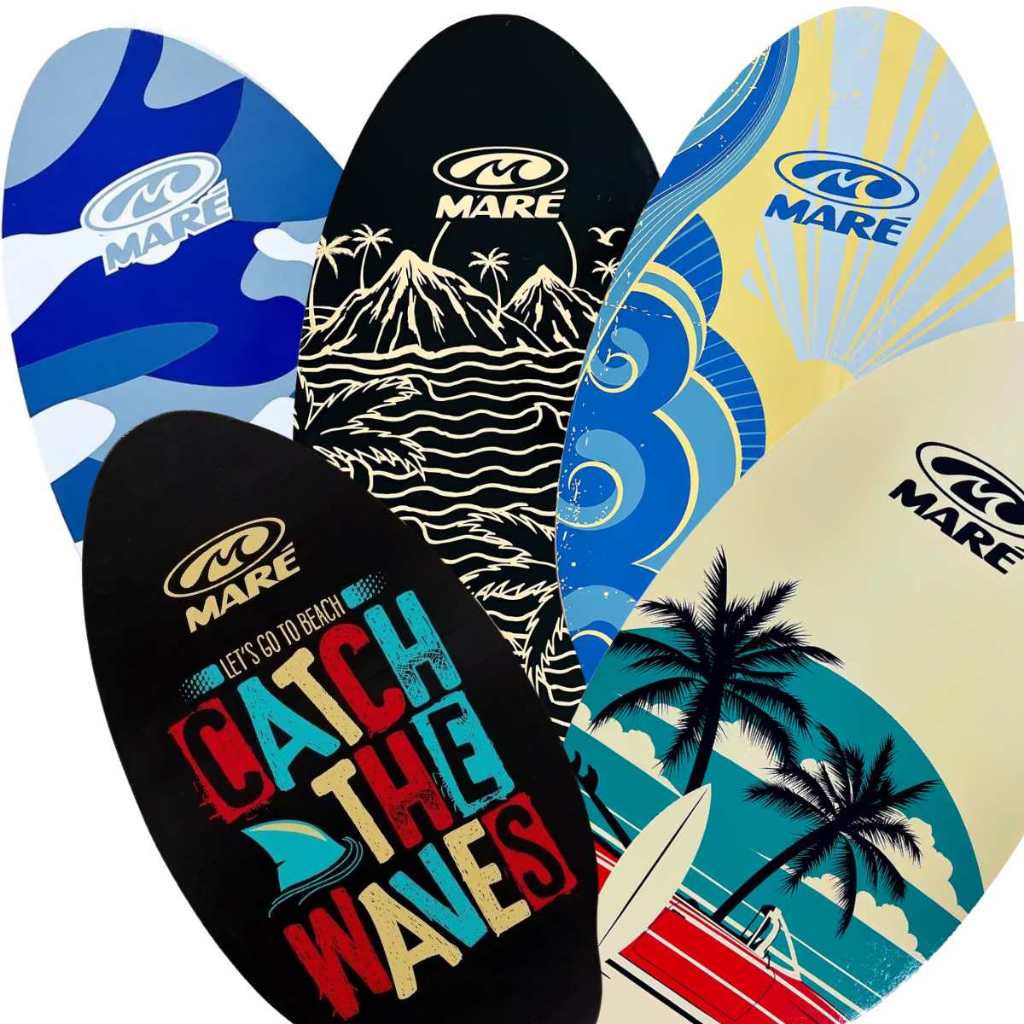Prancha Skimboard Prancha Sonrizal Surf Madeira Estampas Maré Opção Kit Completo Parafina e raspador