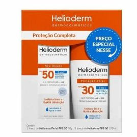 Kit Helioderm Protetor Fps30 120Ml + Facial Fps50 