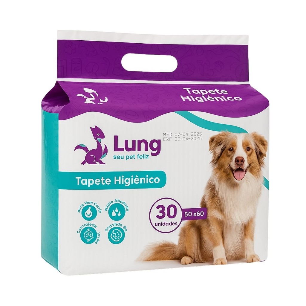 Tapete Higiênico Fralda Absorvente 50X60cm 30 Unidades Econômico p/ Cachorro Pet Envio Imediato