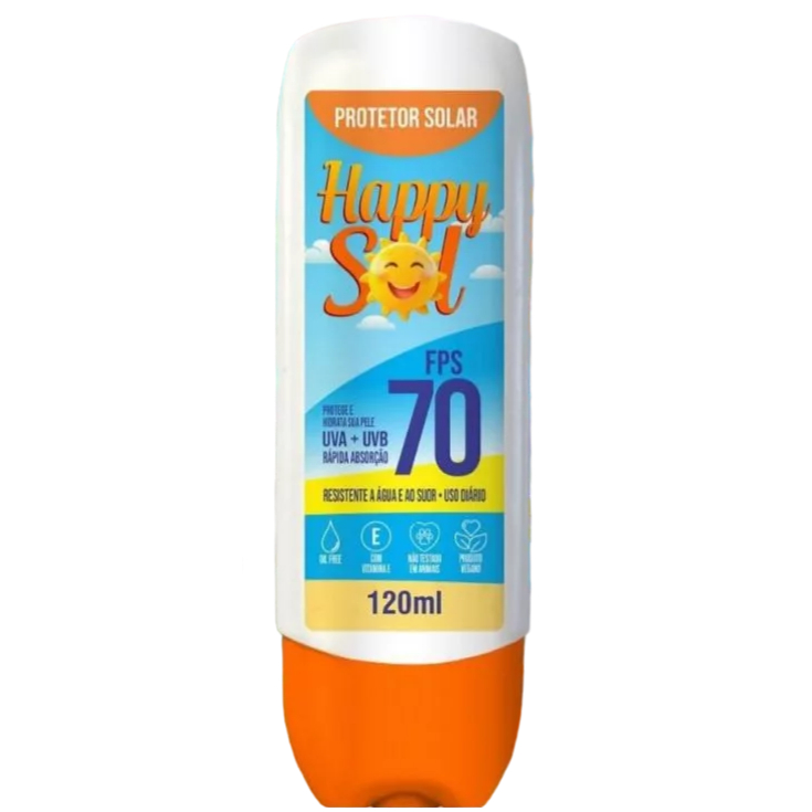 PROTETOR SOLAR HAPPY SOL 70 FPS 120 ML