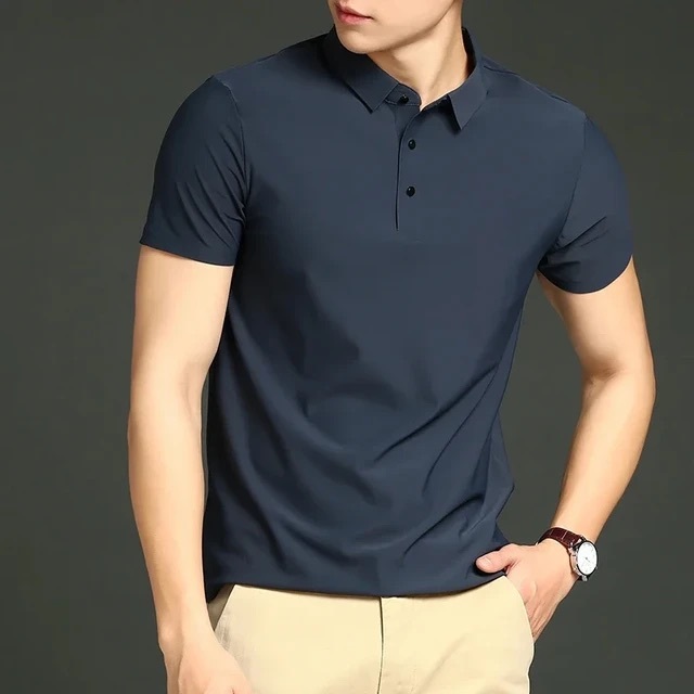 Camisa Polo Masculina em Tecido Gelado Elastico