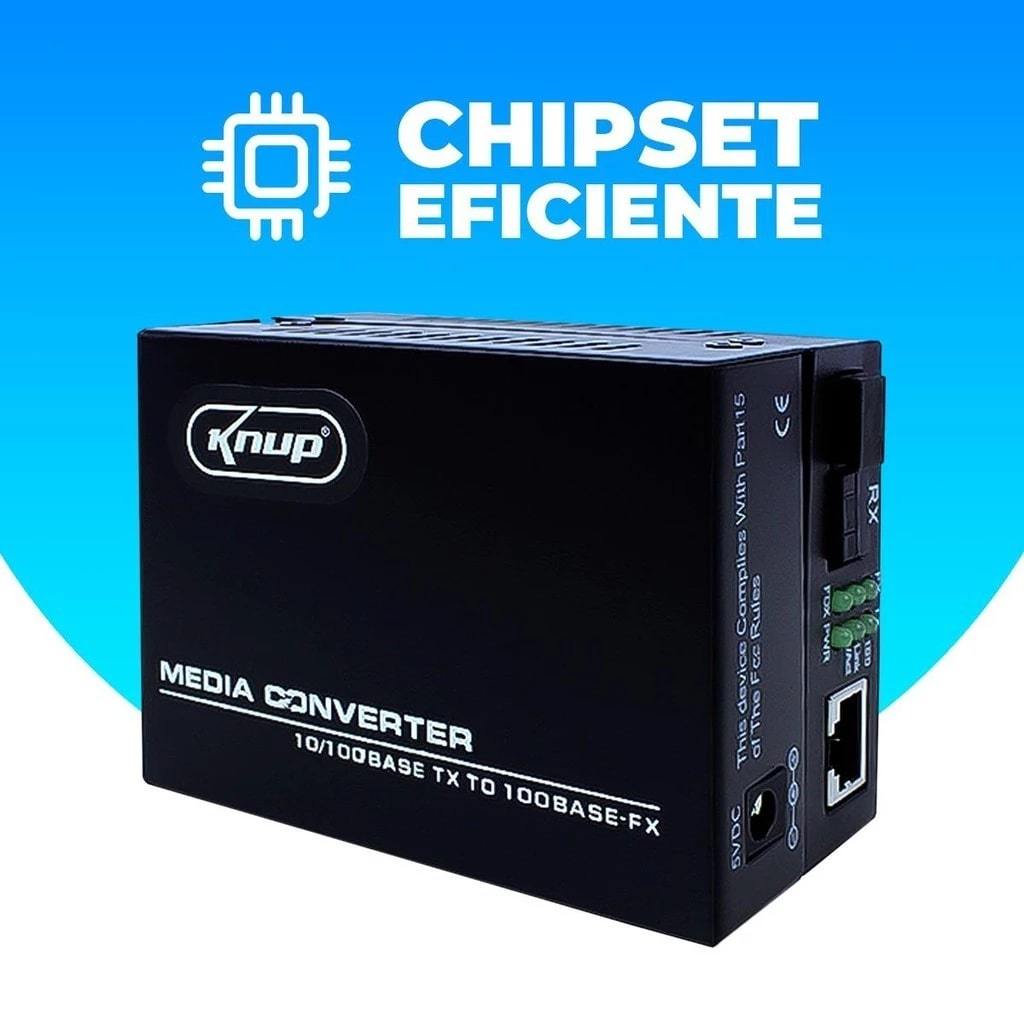 Par Conversor Fibra Óptica Mídia Gigabit 100mbps RJ45 A+B 2 unidades