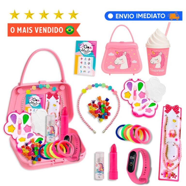kit Infantil Criança De Maquiagem Com Maletinha M