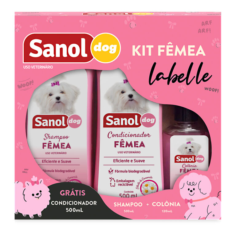 Kit Sanol Dog Femea Labelle (Shampoo + Condicionad