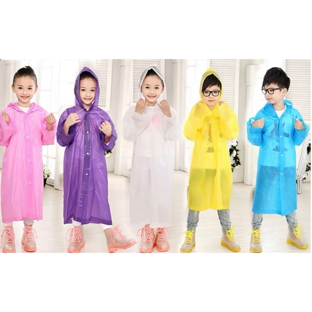 CAPA DE CHUVA INFANTIL com CAPUZ LISA
