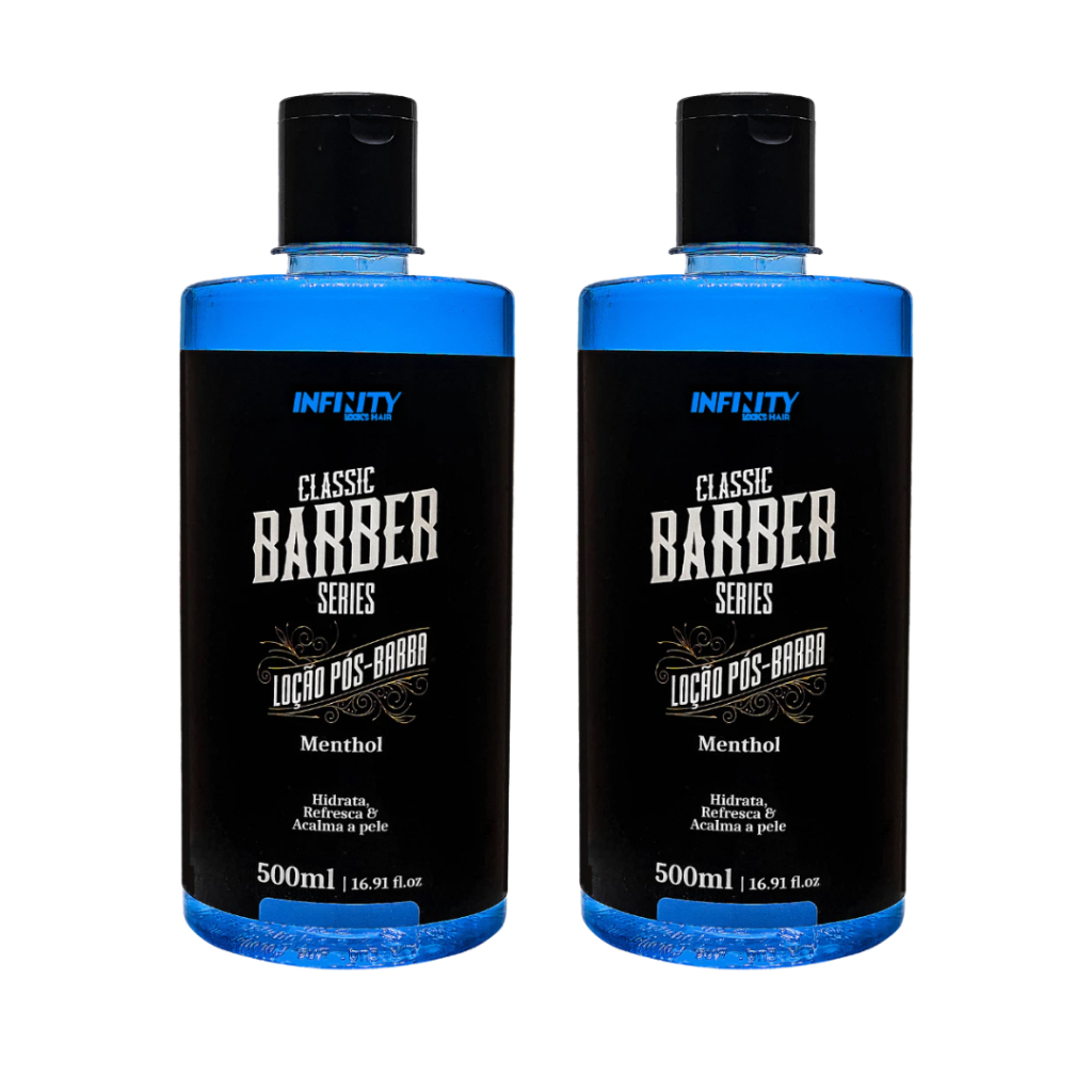 Kit 2x Loção Pós-Barba Menta 500ml Infinity Looks Hair Alívio e Frescor Imediato,- Envio Imediato