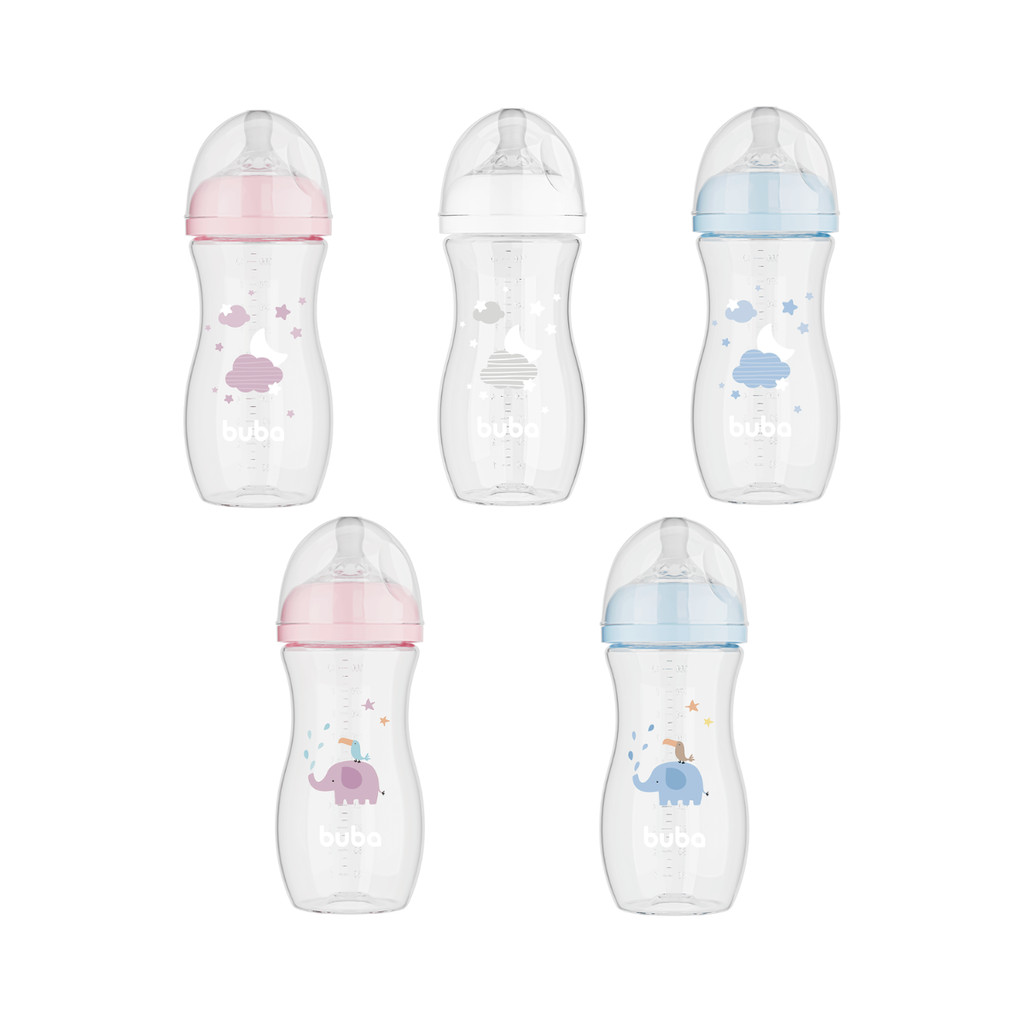 Mamadeira Easy Flow 330ML Fluxo 3 Bico Silicone Ultrasoft Anti Vazamento Anti Cólica Bebe – Buba