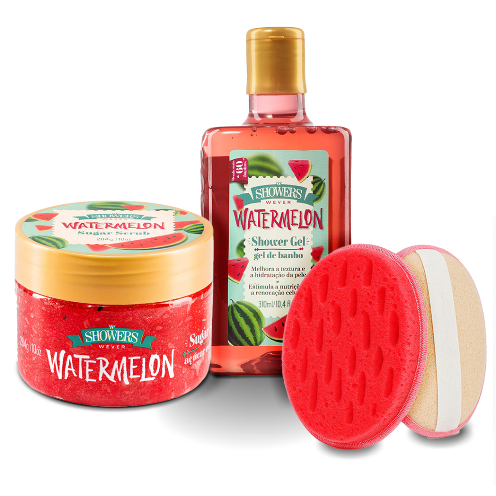 Kit Banho: Esfoliante Corporal de Açúcar + Gel de Banho + Brinde Exclusivo – Wever Cosméticos